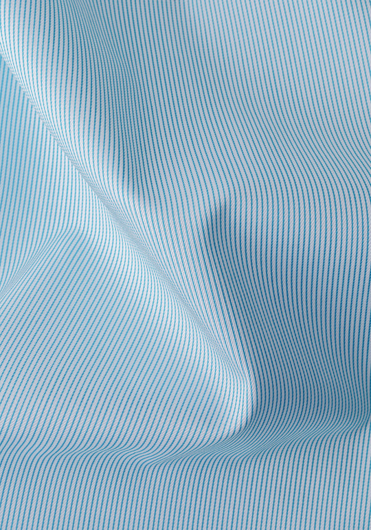 Arctic Turquoise Stripe Signature Twill Shirt