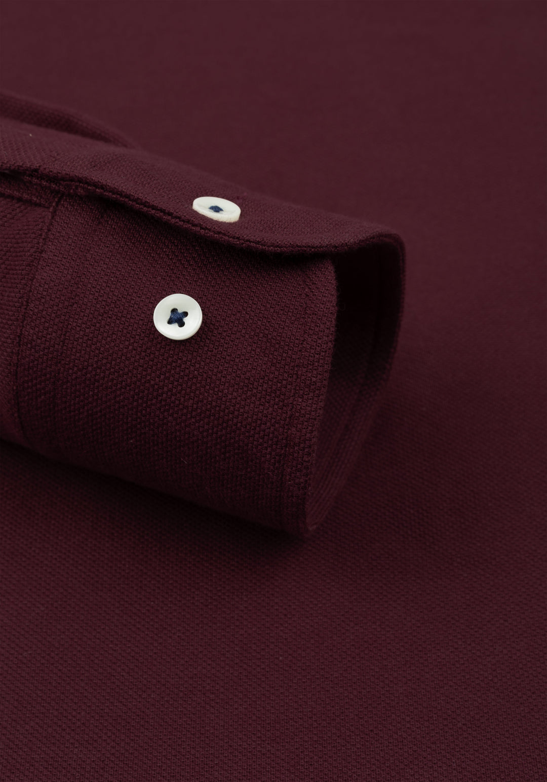 Berry Burgundy Piqué Shirt