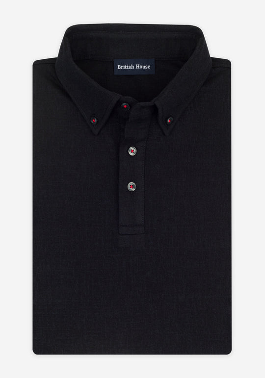 Eclipse Black Jacquard Polo Shirt