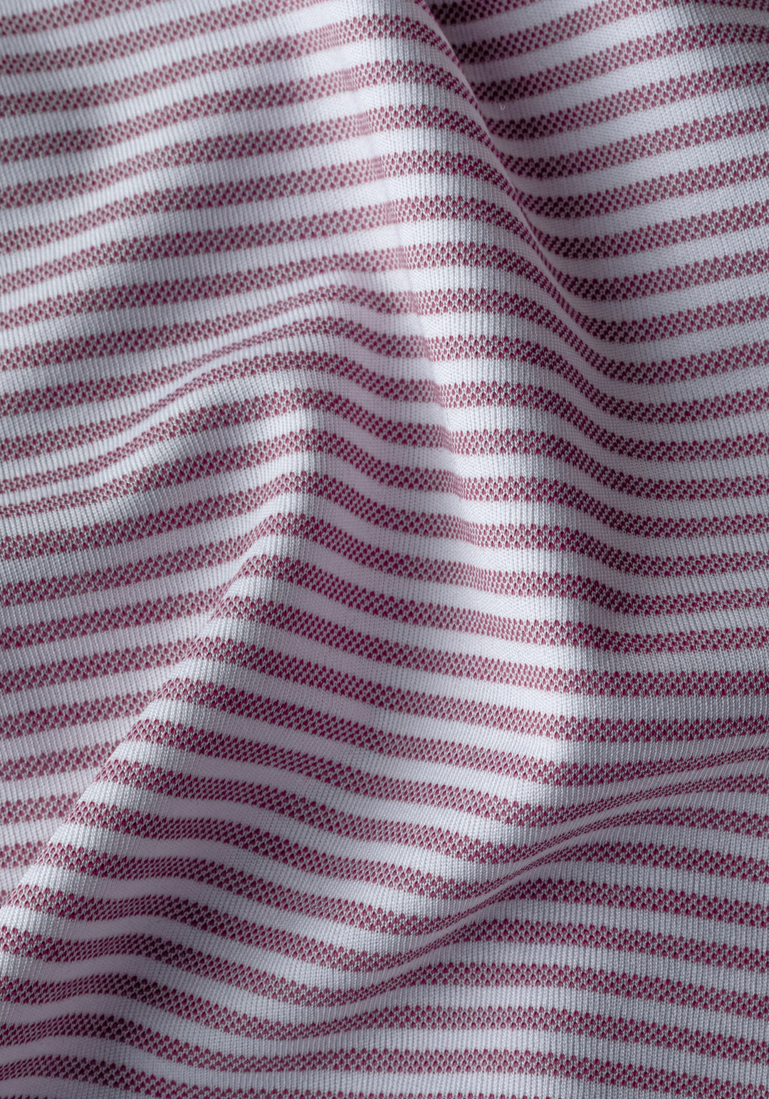 Burnt Rose Stripe Cotton Polo Shirt