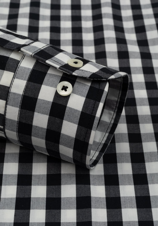 Lunar Black Checked Oxford Shirt