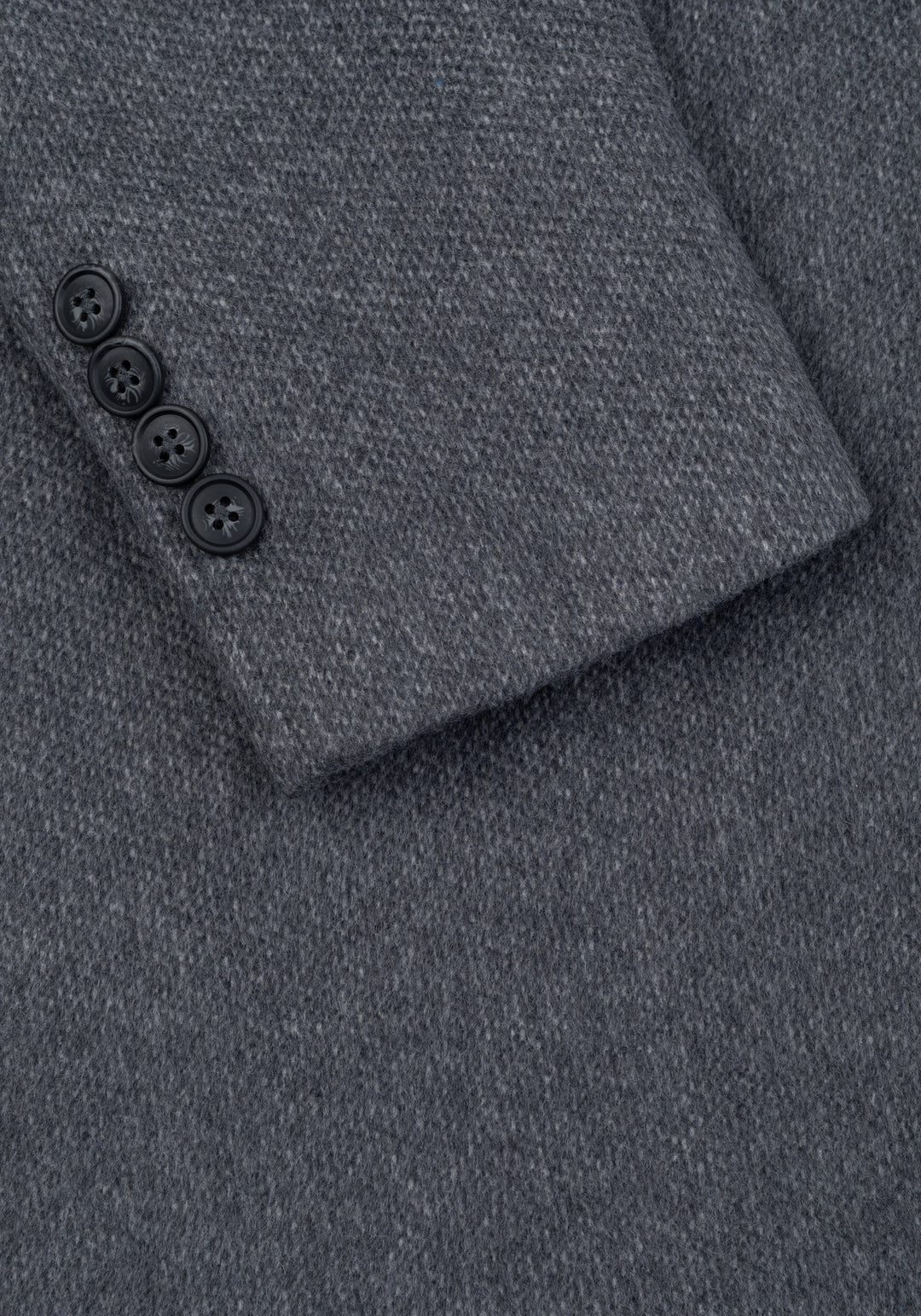 Ice Grey Double-Breasted Poly Coat