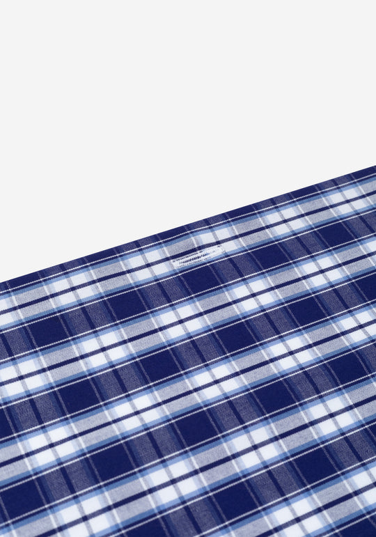 Midnight Navy Checked Poplin Shirt