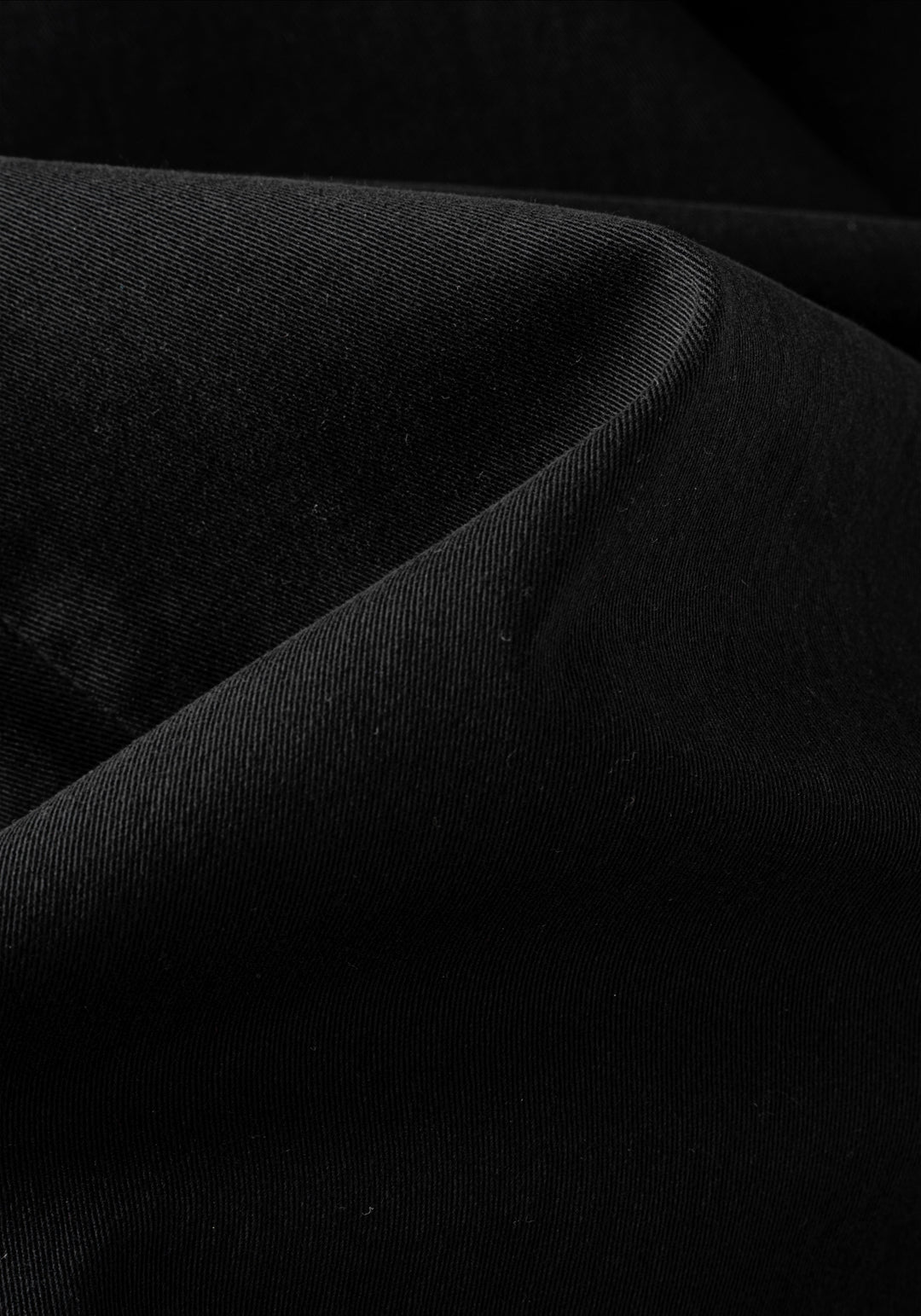 Pure Black Gabardine