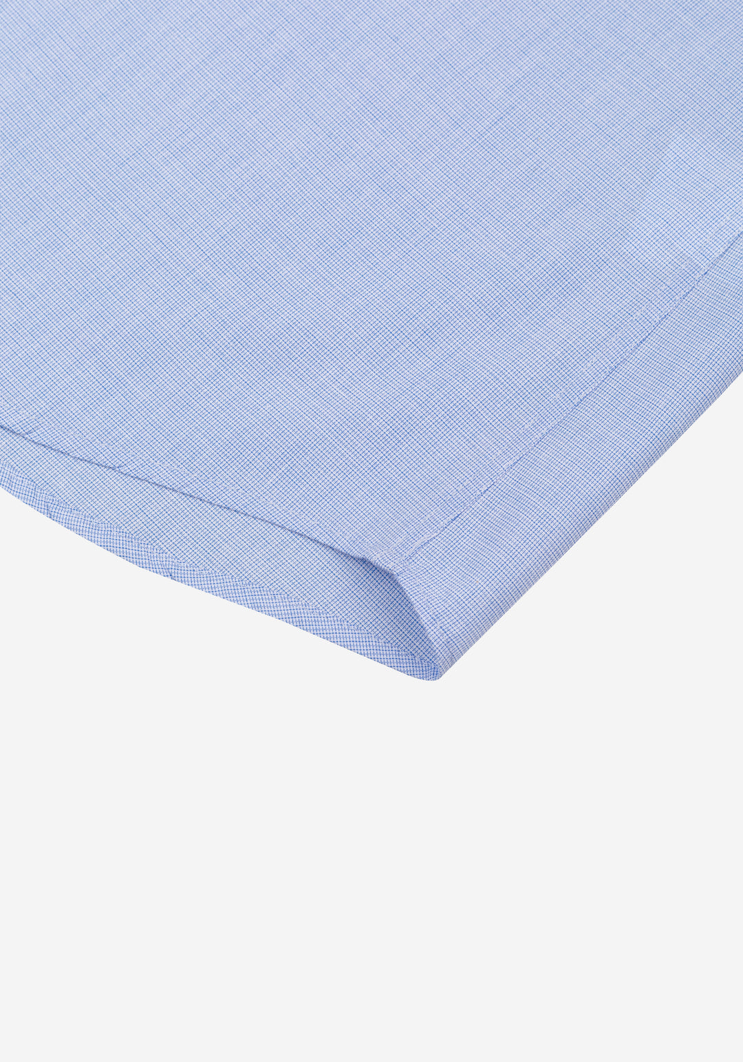 Soft Blue Checked Poplin Shirt