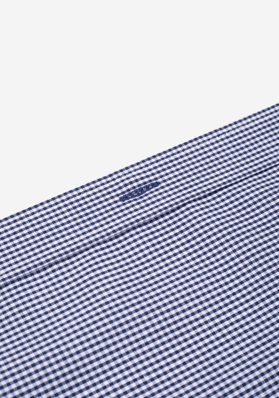 Midnight Navy Checked Cotton Lycra Shirt