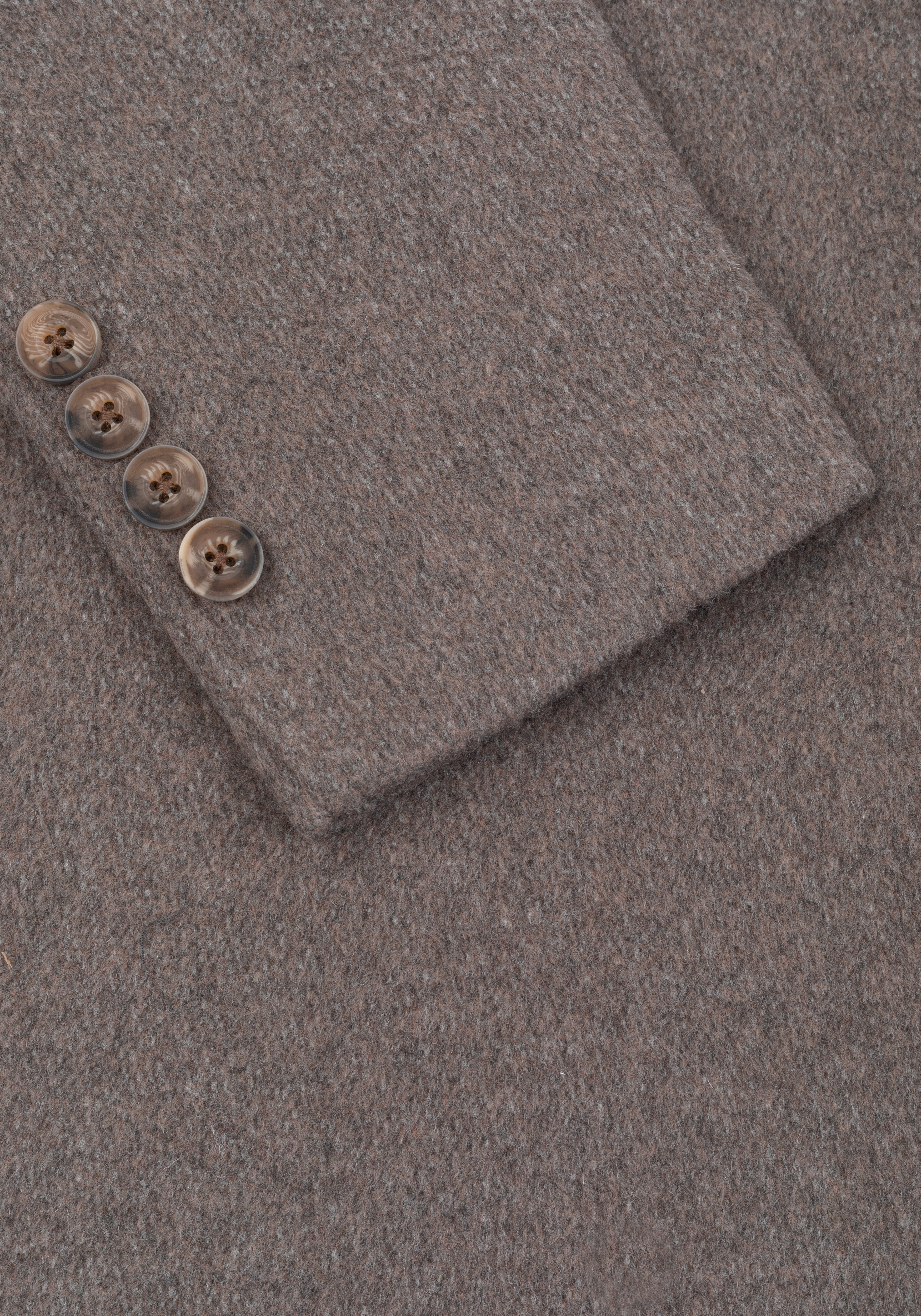 Savanna Beige Double-Breasted Poly Coat