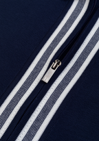 Galaxy Navy Zip Cotton Pullover