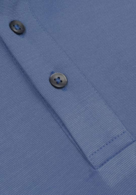 Slate Blue Soft Knit Polo Shirt