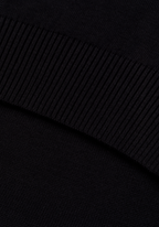 Stellar Black Zip Cotton Pullover