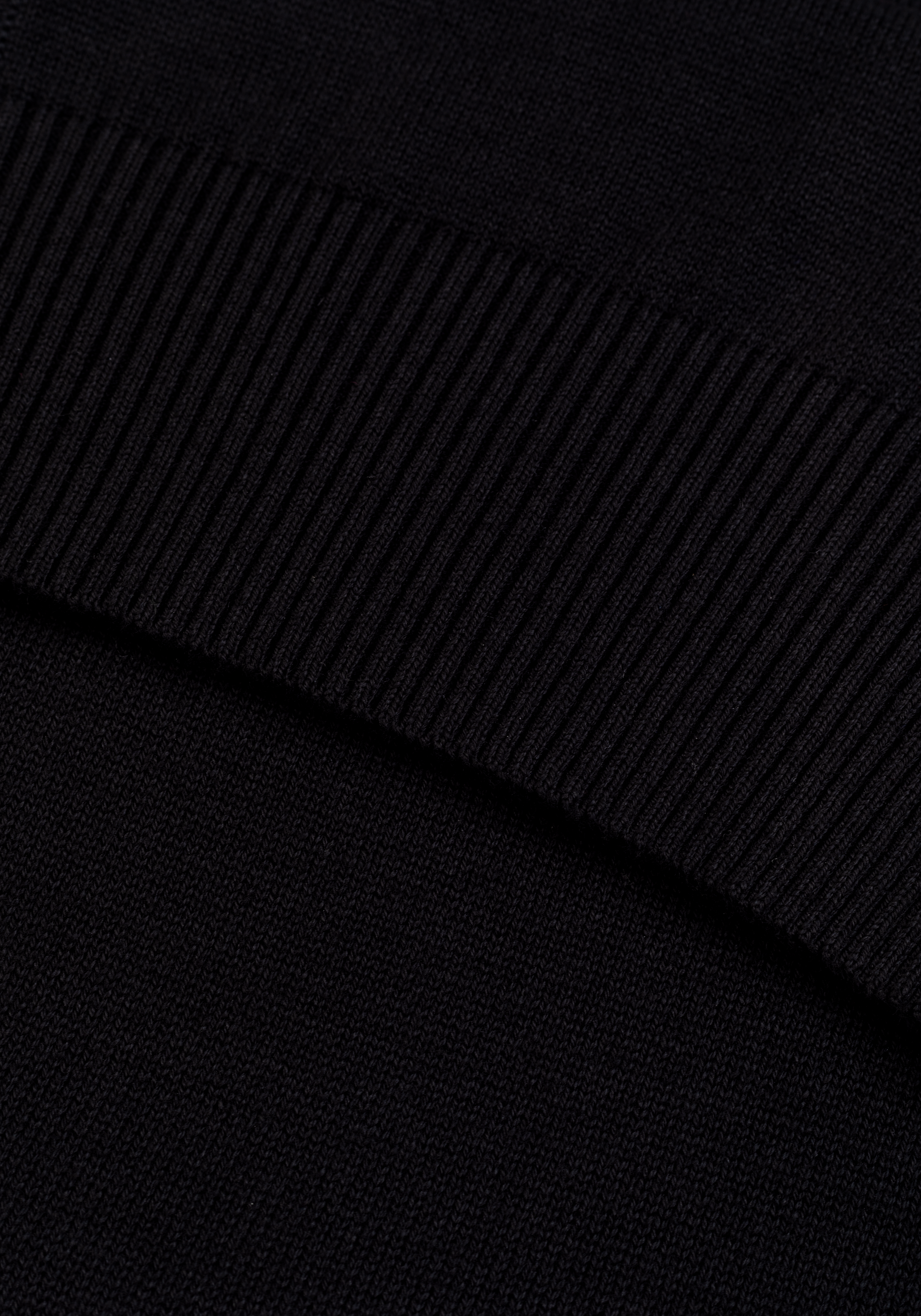 Stellar Black Zip Cotton Pullover