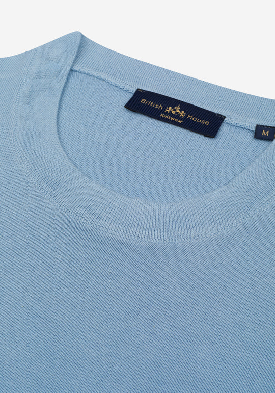 Seabreeze Blue Knitted T-Shirt