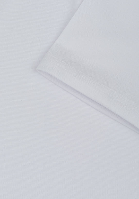 Swan White Soft Knit Polo Shirt