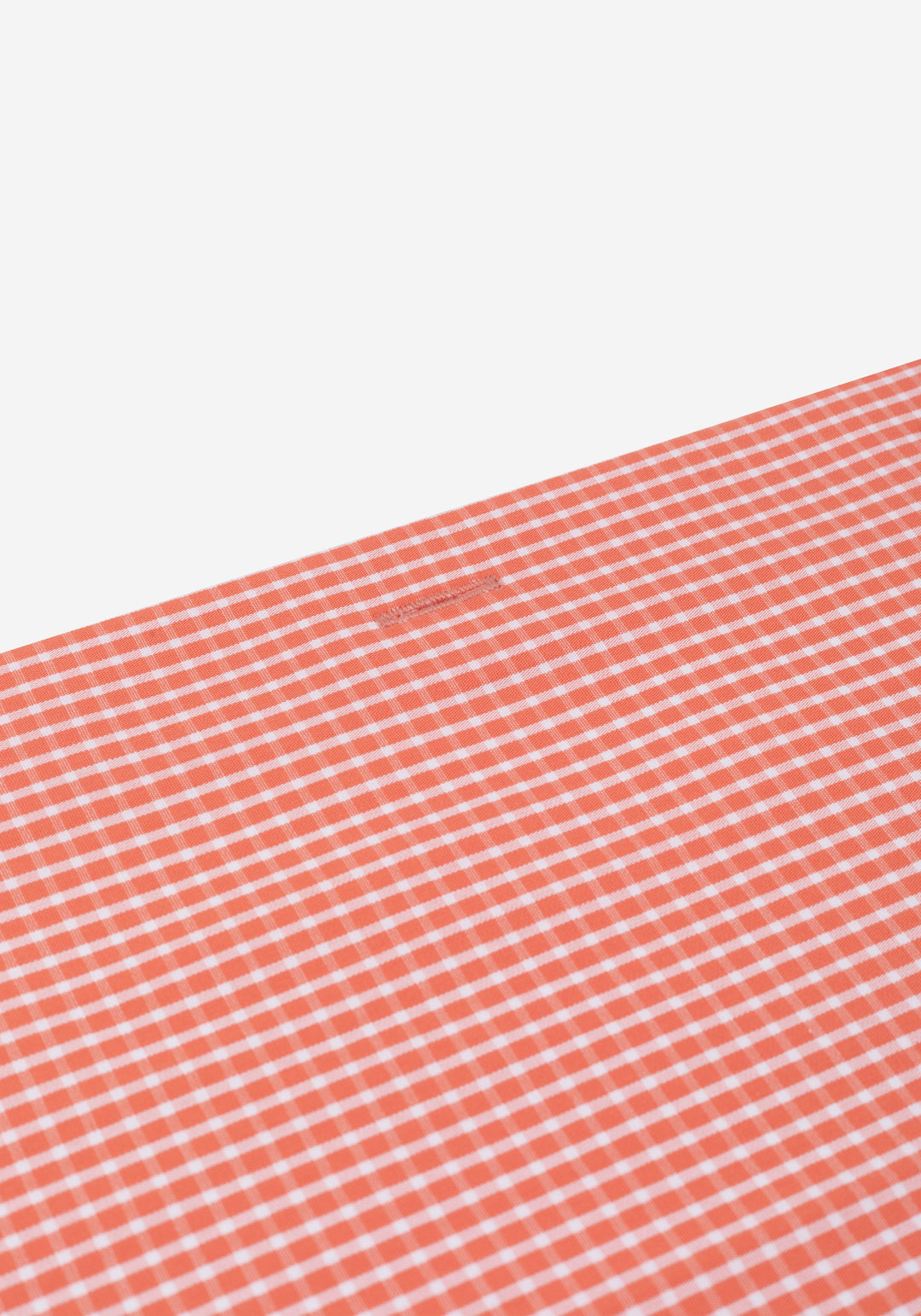 Coral Orange Checked Poplin Shirt