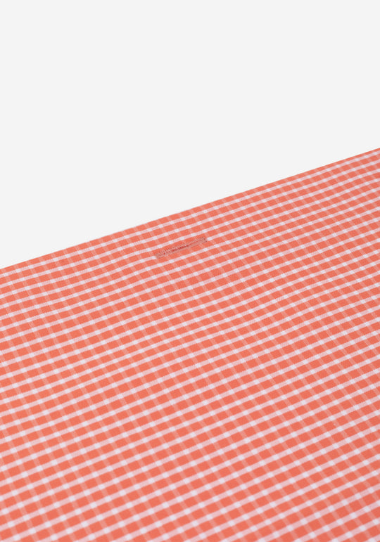 Coral Orange Checked Poplin Shirt
