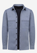 Steel Blue Cotton Overshirt