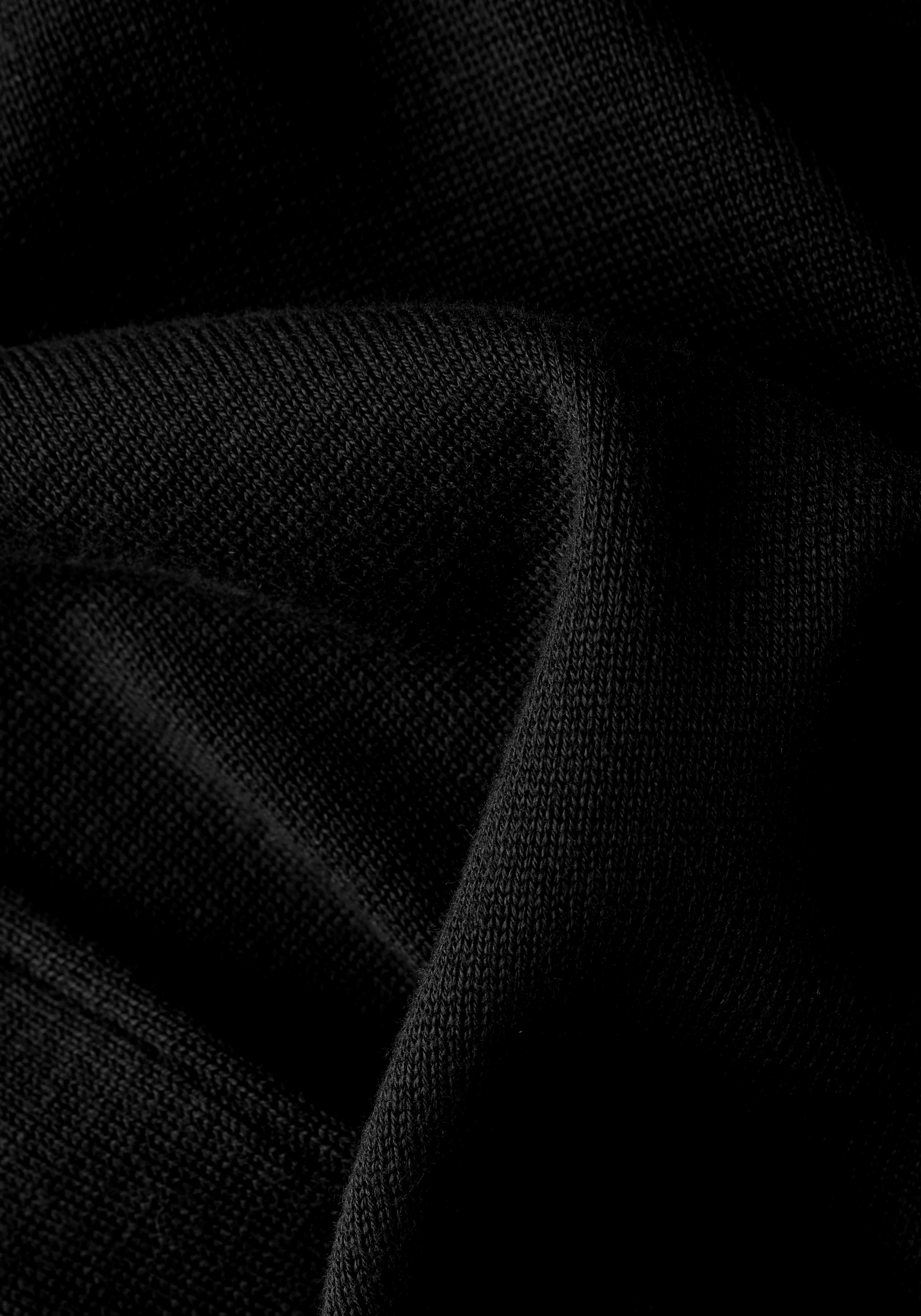 Stellar Black Zip Cotton Pullover