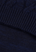 Midnight Navy Braided Zipped Pullover