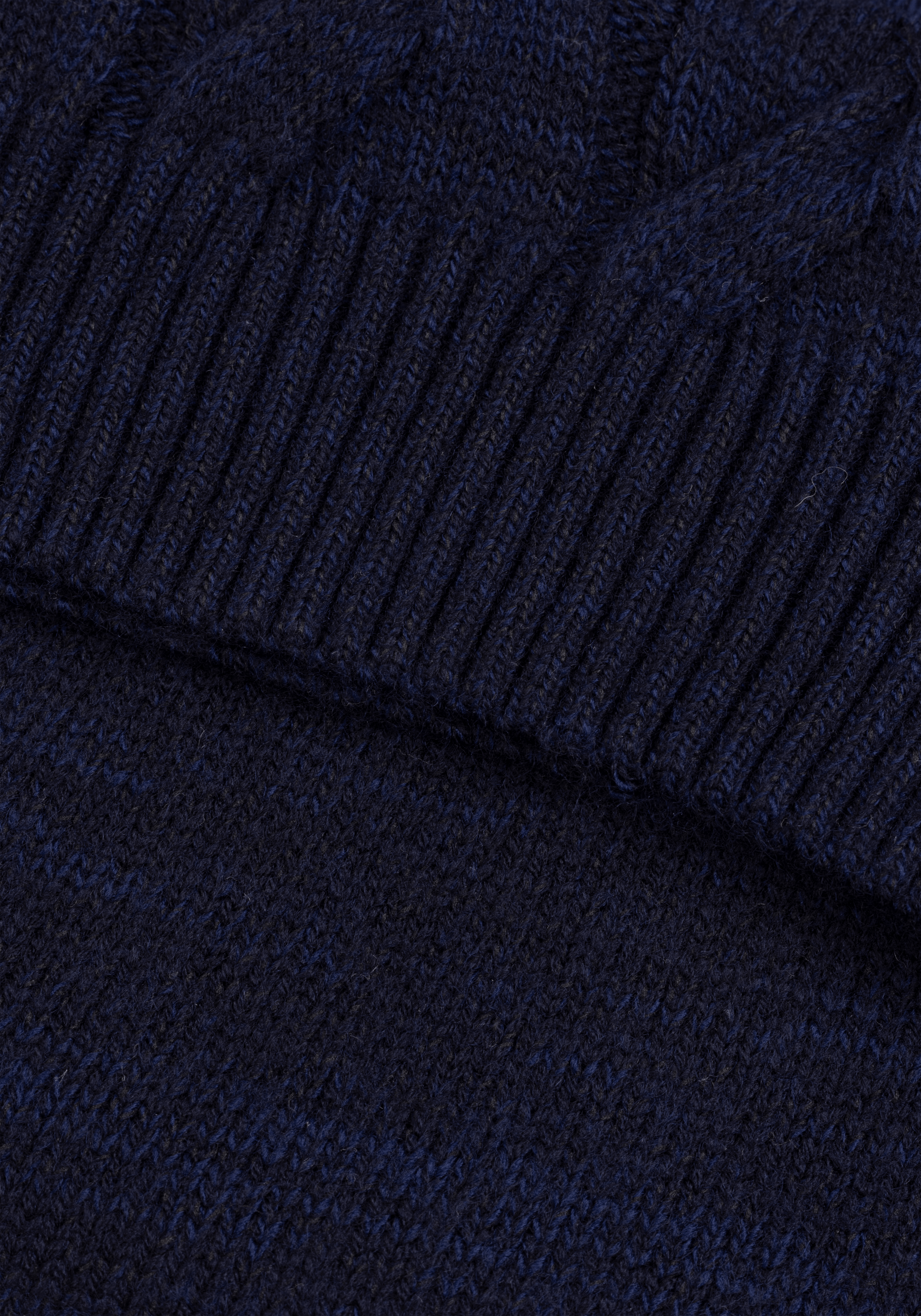 Midnight Navy Braided Zipped Pullover