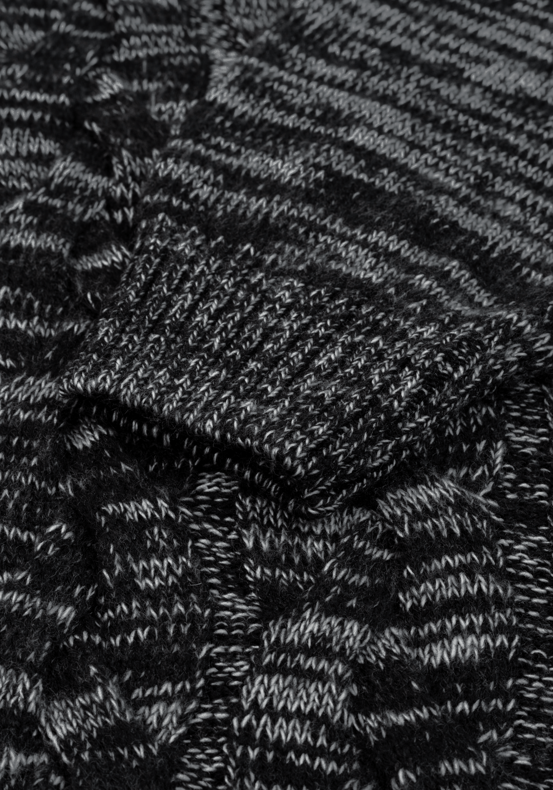 Lunar Grey Braided Zipped Pullover