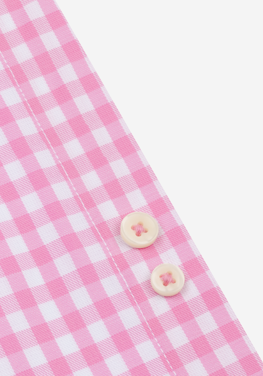 Petal Pink Checked Twill Shirt