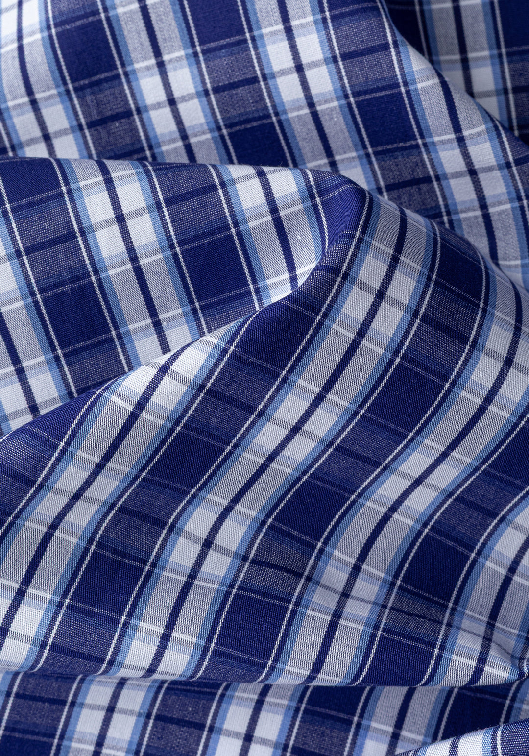 Midnight Navy Checked Poplin Shirt
