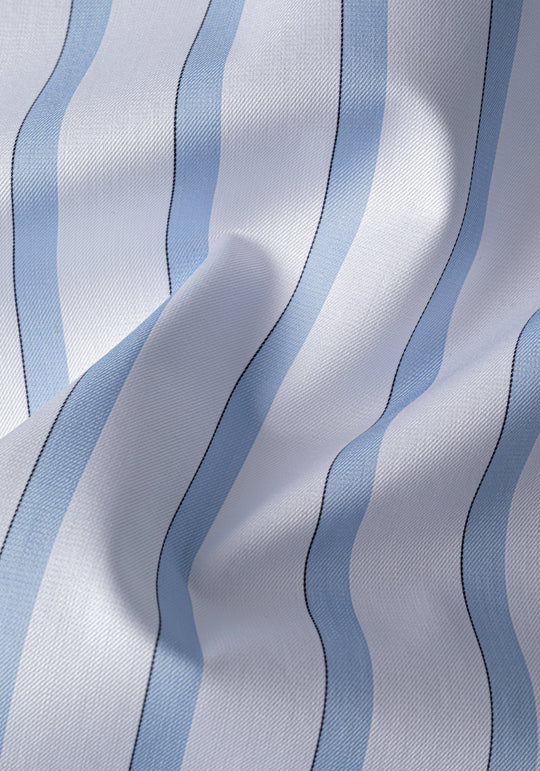 Frosted Blue Stripe Signature Twill Shirt