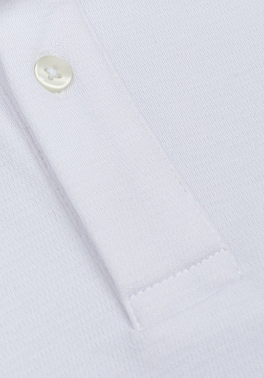 Frost White Cotton Polo Shirt