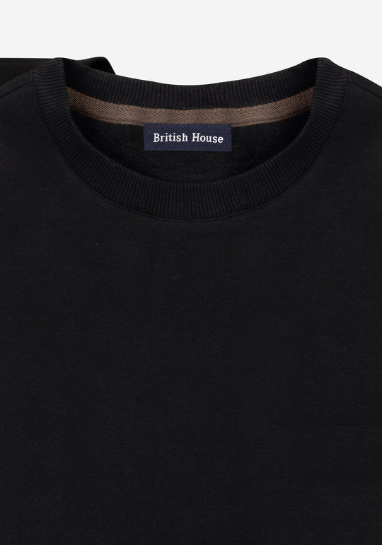 True Black Cotton Sweatshirt