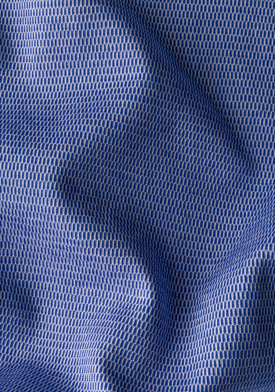 Serene Blue Knitted 4-Way Stretch Shirt
