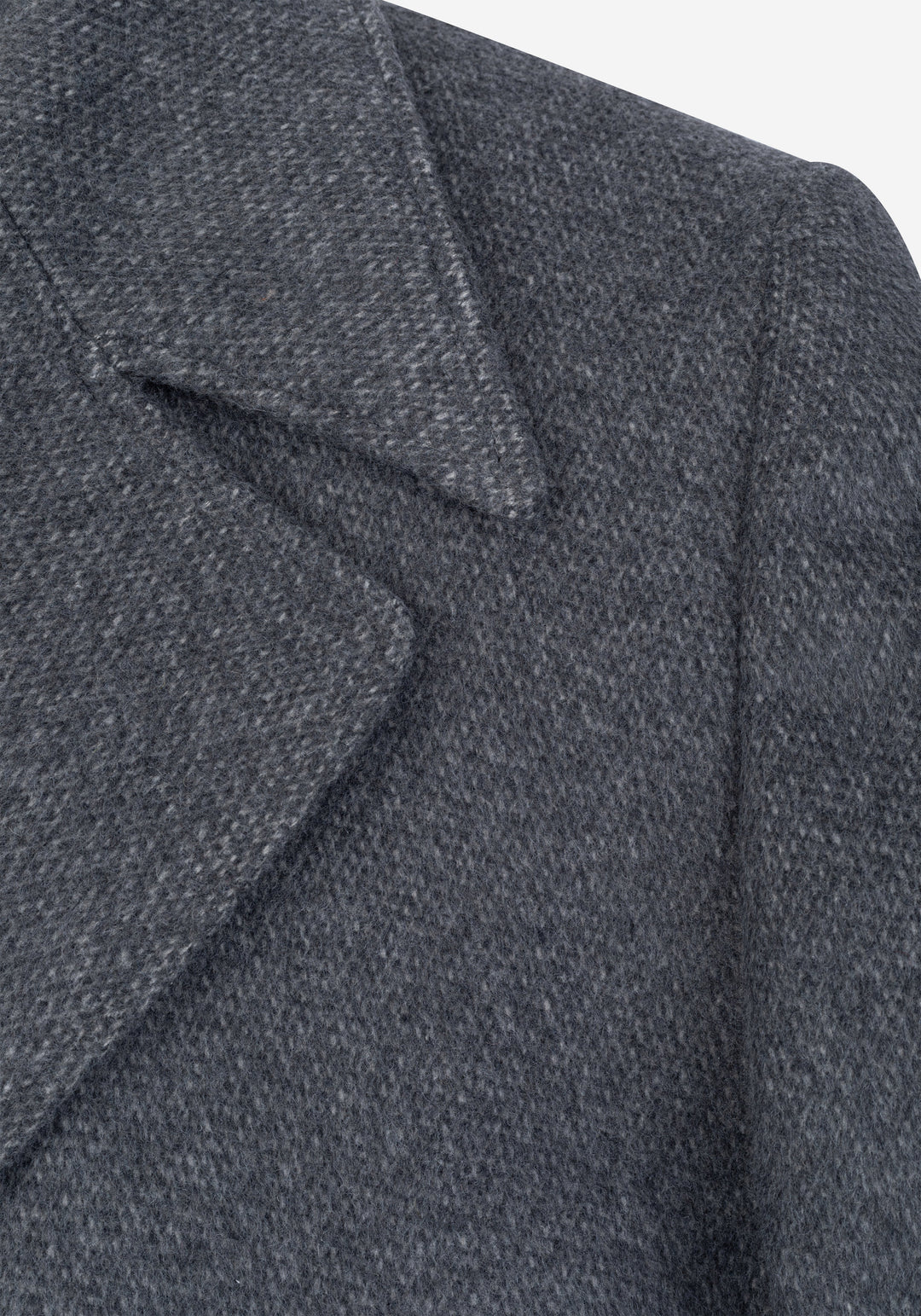 Ice Grey Double-Breasted Poly Coat