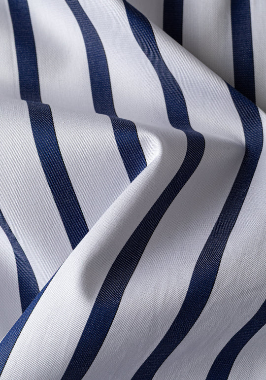 Steel Navy Stripe Signature Twill Shirt