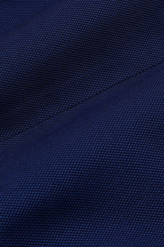 Contemporary Fit Galaxy Blue Dotted Blazer