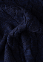 Midnight Navy Braided Zipped Pullover