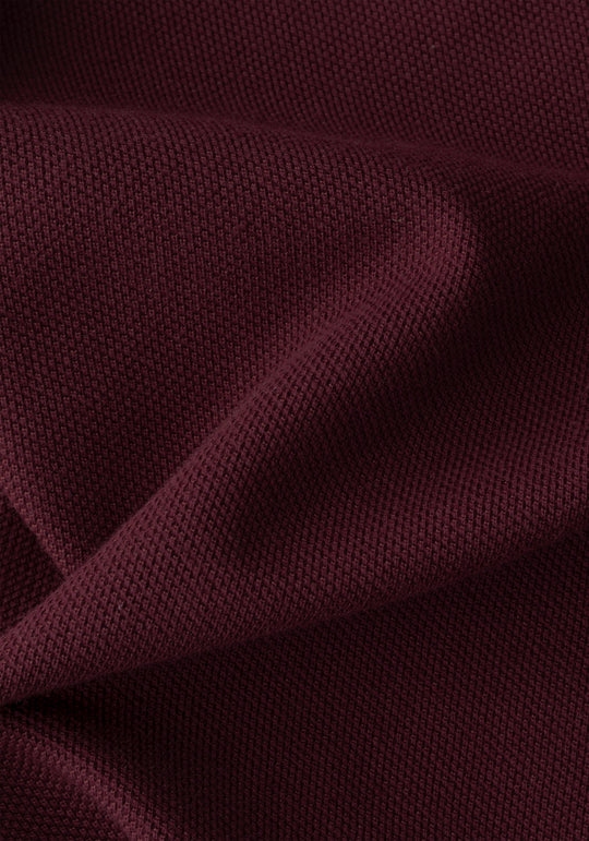 Berry Burgundy Piqué Shirt