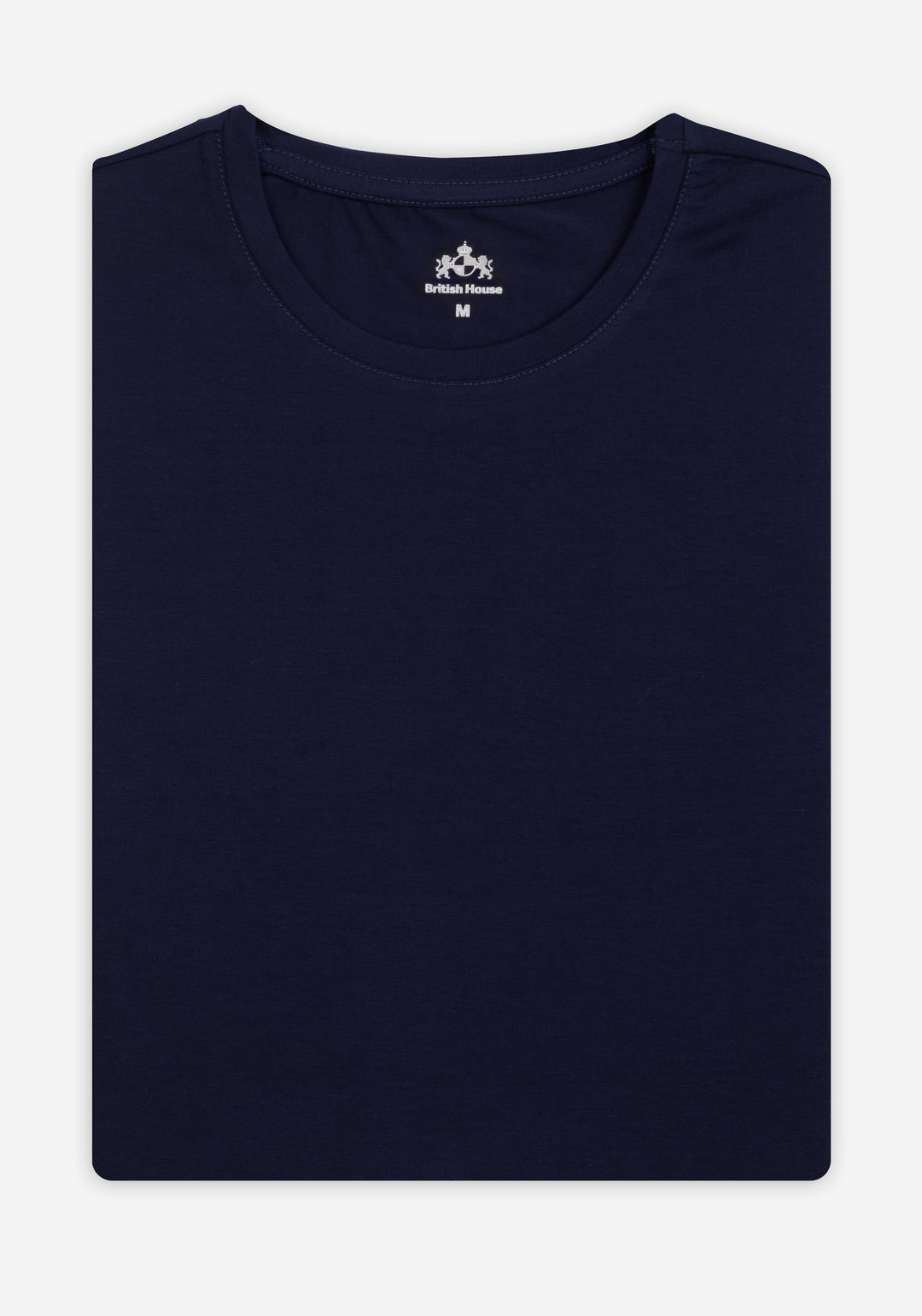 Dark Navy Cotton Undershirt - Short Sleeve