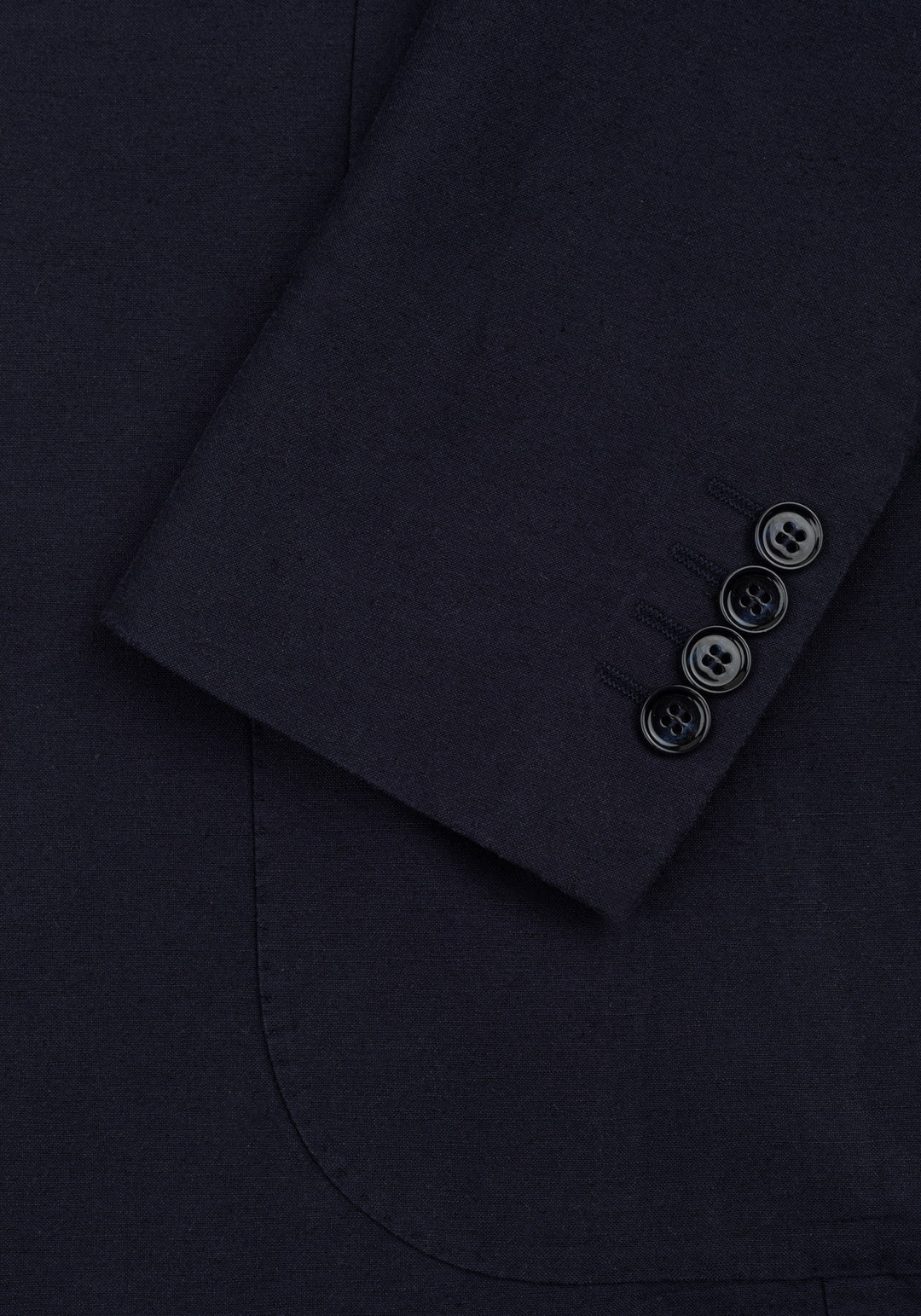 Midnight Navy Linen Blend Blazer