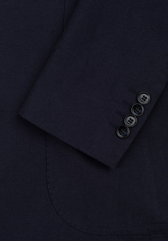 Midnight Navy Linen Blend Blazer