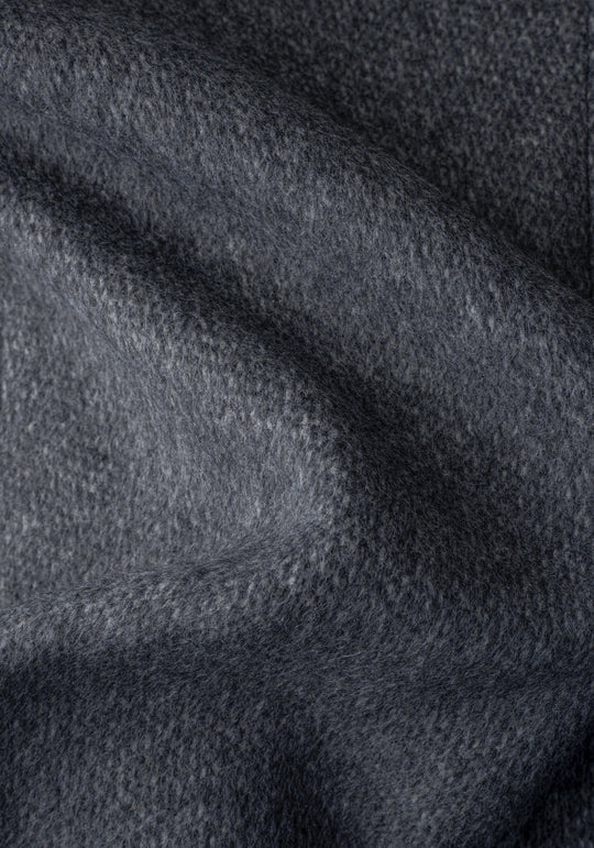 Ice Grey Double-Breasted Poly Coat