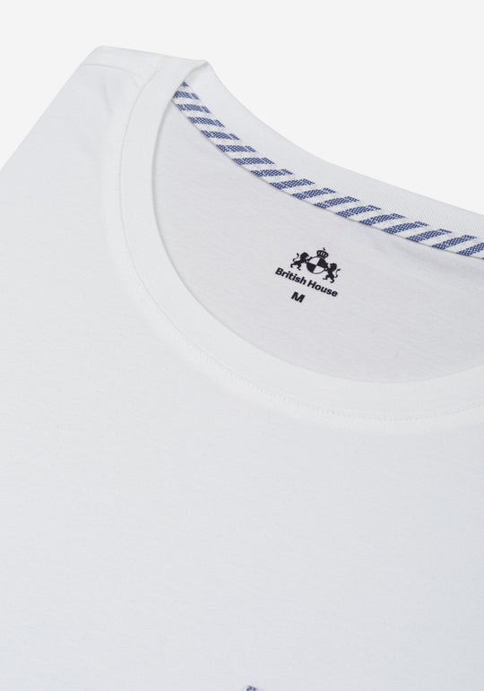 White Royal Blue T-Shirt