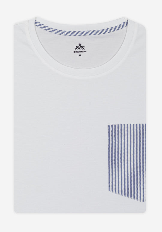 White Royal Blue T-Shirt