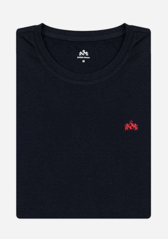 Gloom Navy Cotton T-Shirt