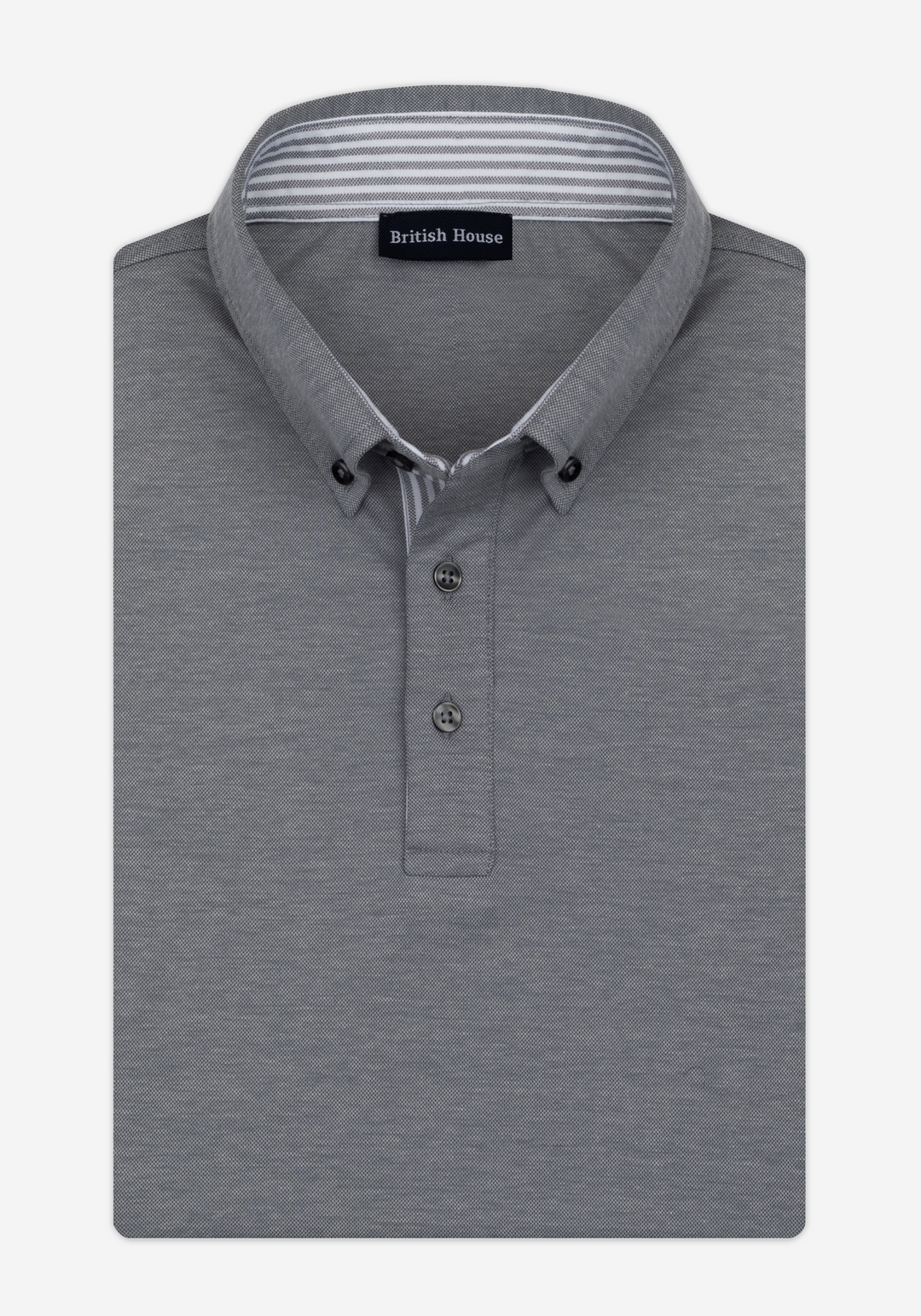 Light Grey Cotton Polo Shirt