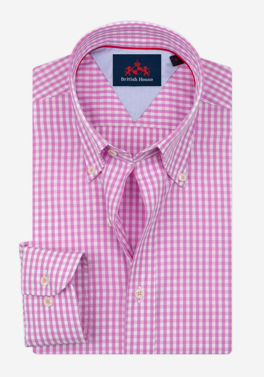 Windsor Pink Checked Poplin Shirt