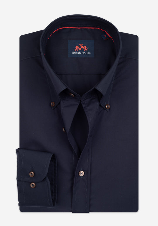 Pure Navy Poplin Shirt