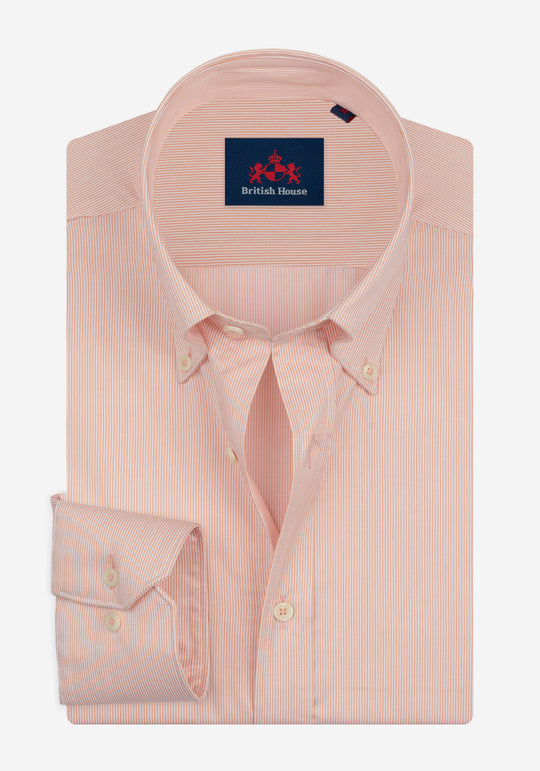 Pale Orange Stripe Signature Twill Shirt