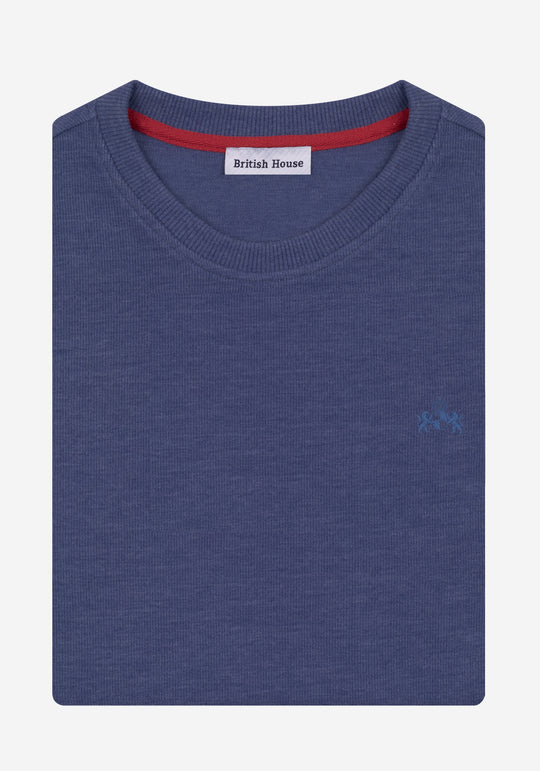 Slate Blue Cotton Sweatshirt