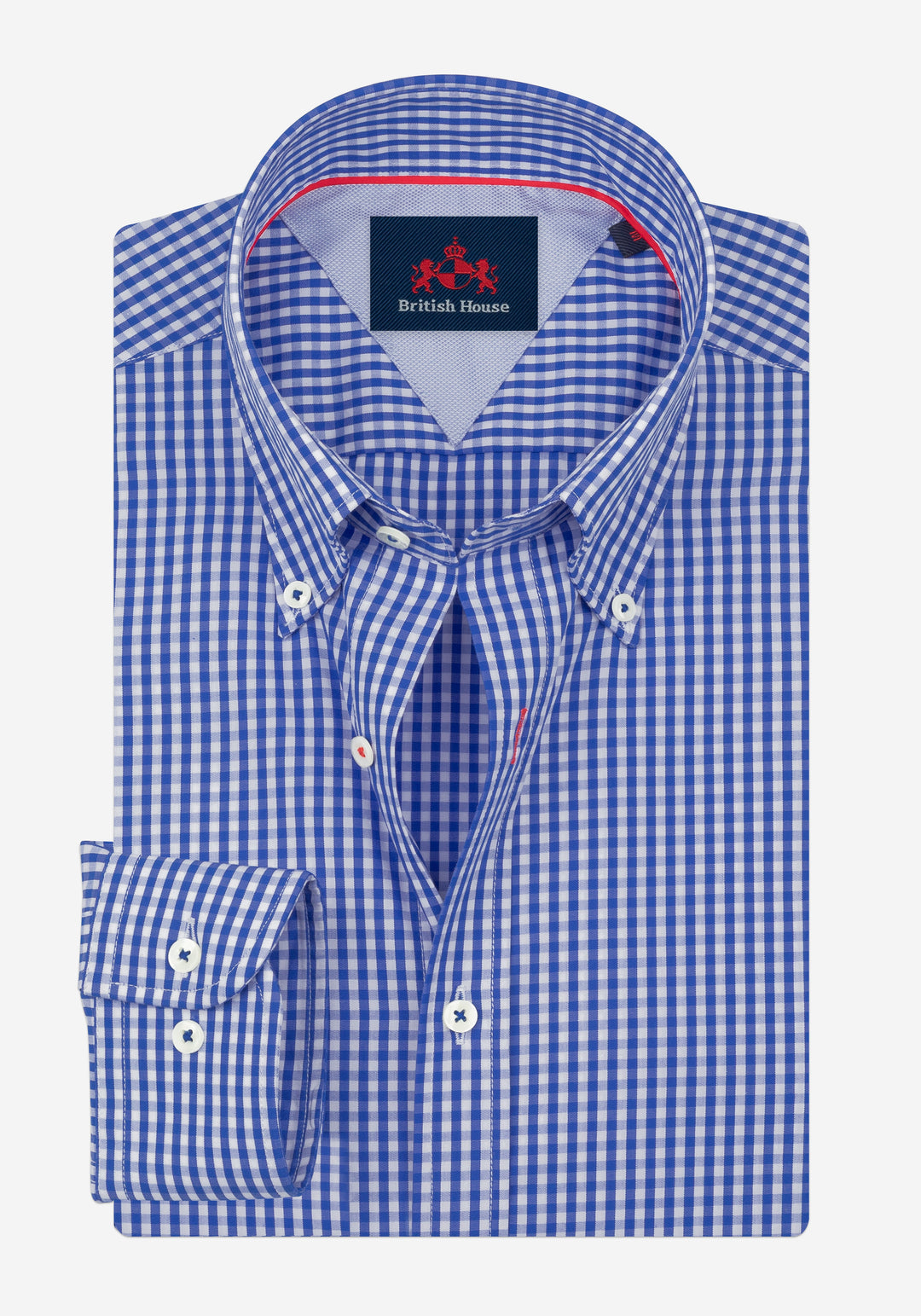 Pure Blue Checked Poplin Shirt