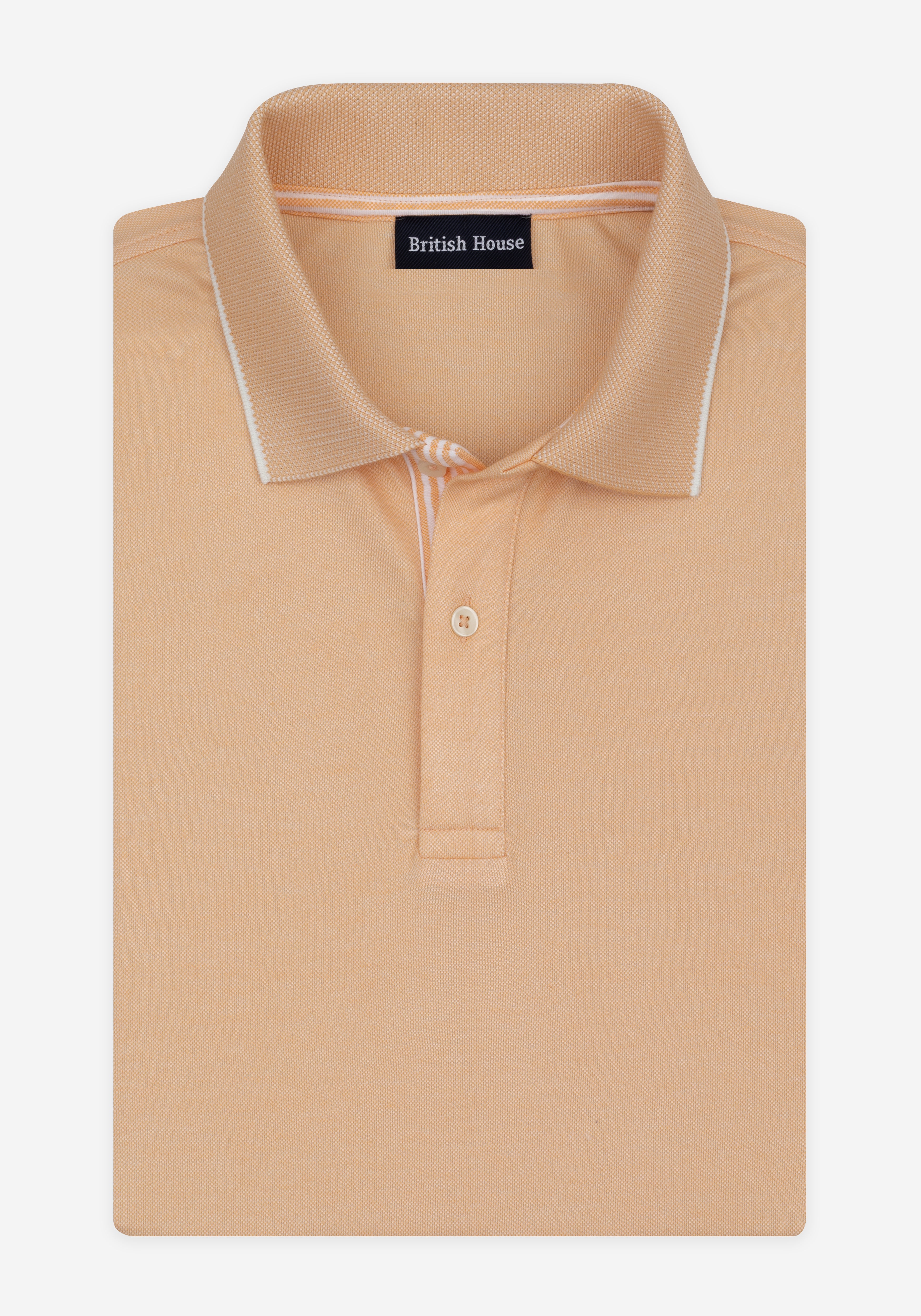 Apricot Orange Cotton Polo Shirt