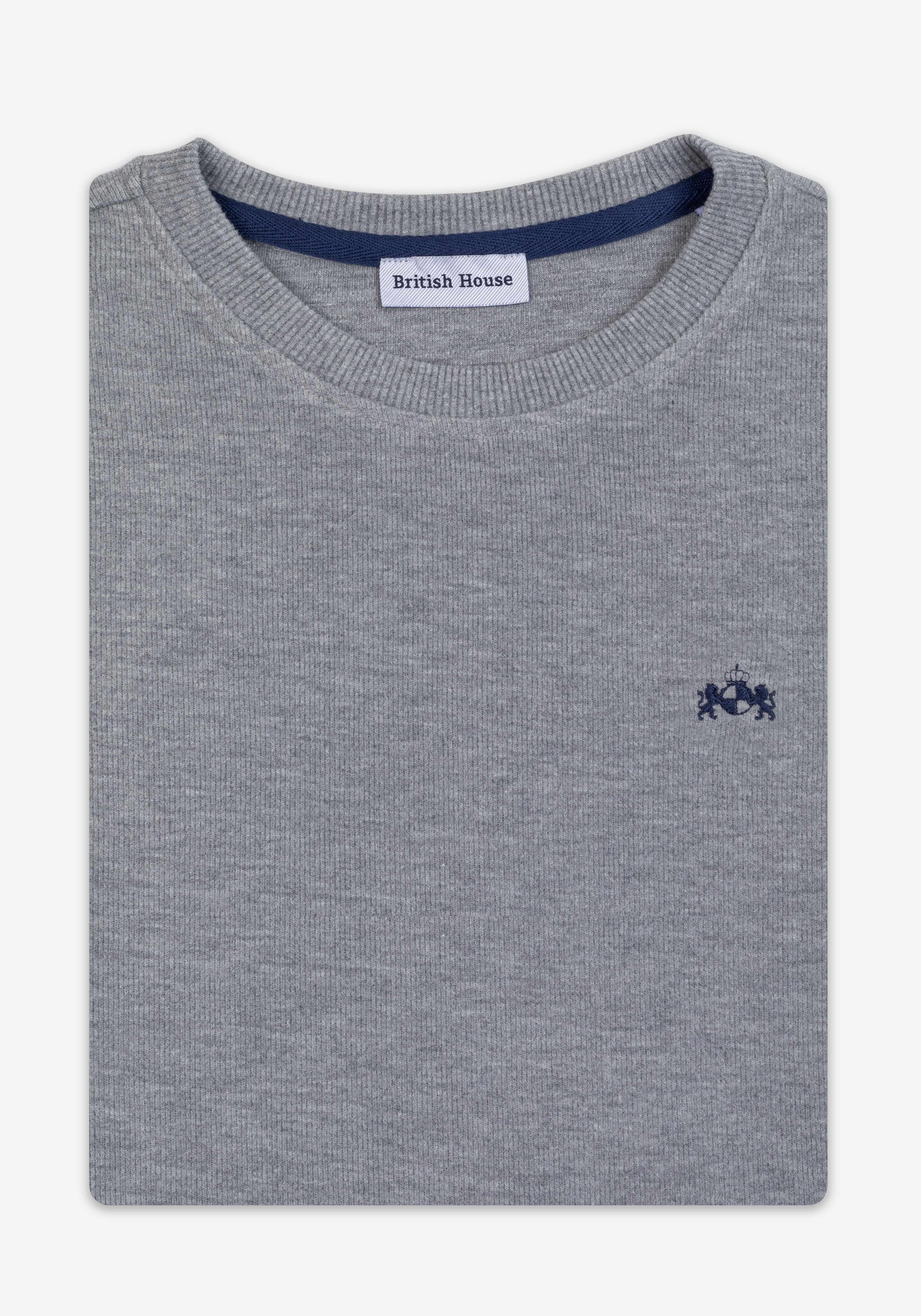 Cool Grey Cotton Sweatshirt